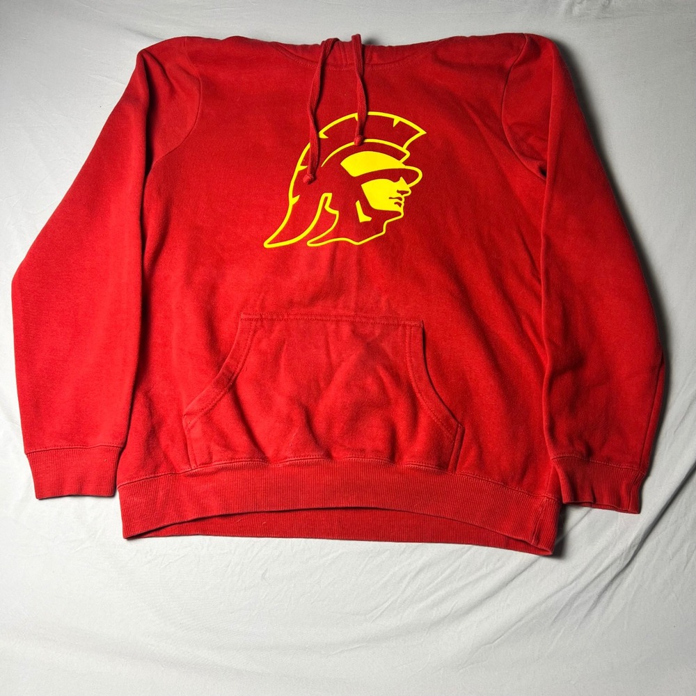 USC Trojans Authentic Apparel Hoodie Womens Large Trojan Head Logo Sweatshirt
